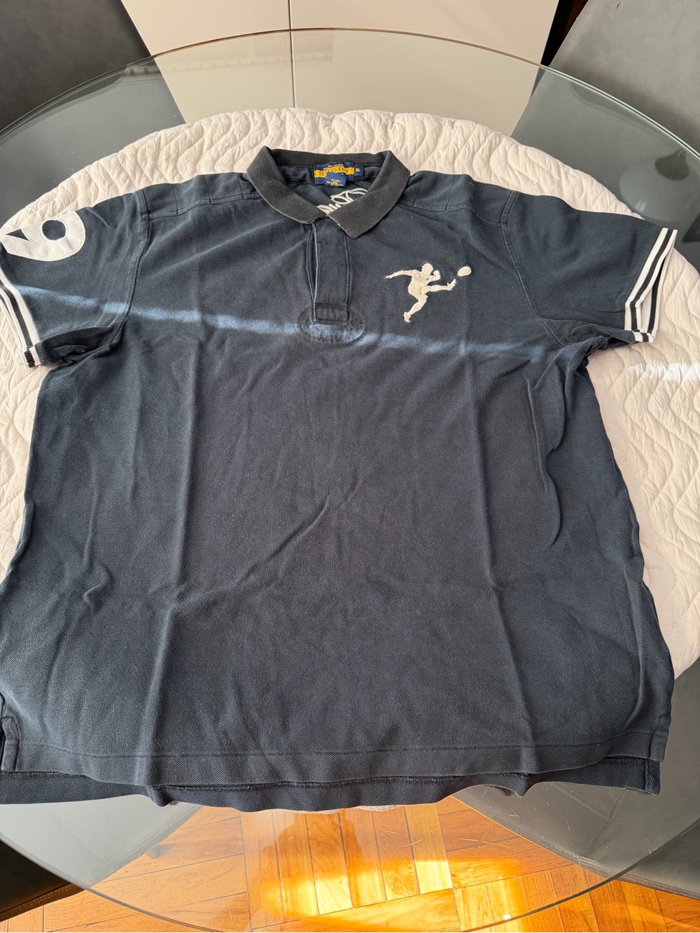 Rugby Ralph Lauren Big Kicker Polo Short Sleeve Sz xl Navy Blue
